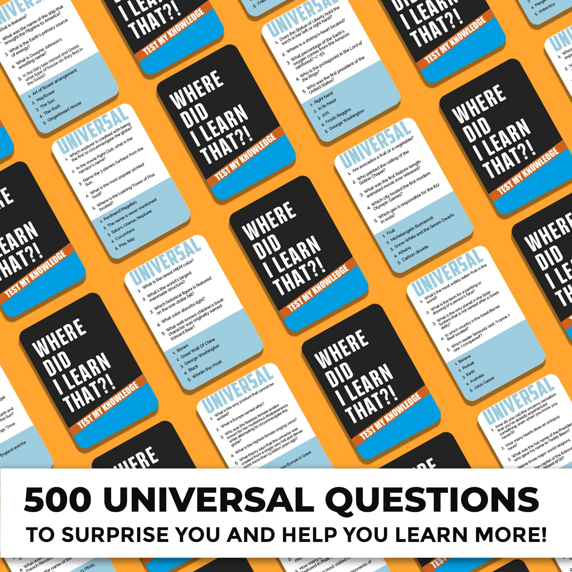 Quokka Trivia Card Games for Adults – Party Board Games for Family Night 500 Questions - 2+ Players