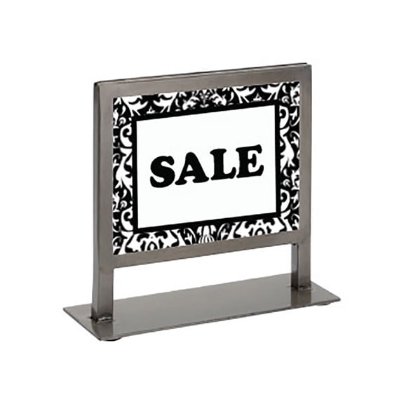 Boutique Raw Steel Countertop Sign Holder - 7 1/4" X 7"