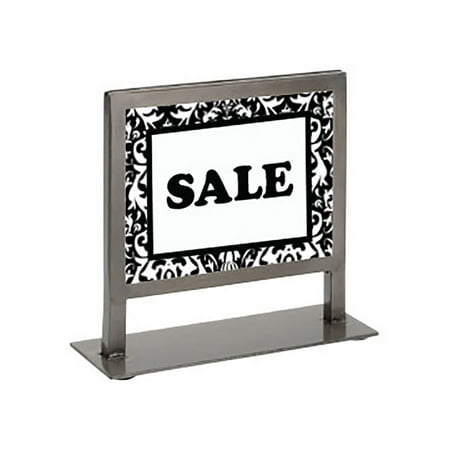 Boutique Raw Steel Countertop Sign Holder - 7 1/4" X 7"