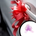 thumbnail image 3 of Tire de la cinta de lazos para envolver regalos, adornos de boda, suministros para fiestas, regalos multicolores, cestas, regalo de Navidad para Kits de decoración para fiestas Púrpura claro Yuarrent HA060778-09, 3 of 6