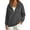 Dark Gray #031, variant on Women's Half Zip Hoodie Oversized Fleece Pullover Sweatshirt Drop Shoulder Kangaroo Pocket Cozy Fall Tops, S-2XL