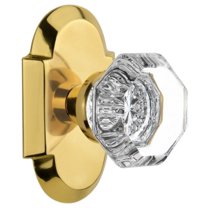 Nostalgic Warehouse Cotwal_Dp_Nk Vintage Luxe Waldorf Lead Crystal Octagon Dummy Door Knob