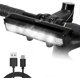 thumbnail image 1 of Luz LED para bicicleta superbrillante, 1400 lúmenes, recargable por USB, para ciclismo nocturno, B, 1 of 5