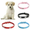 thumbnail image 1 of Flmtop Collier Ajustable pour Petit Chien Chiot en Faux Cuir Os Facile à Porter Sangle de Cou Rose, 1 of 9