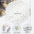 thumbnail image 5 of Ayieyill 48 inch Faux Fur White Christmas Tree Skirt for Christmas Tree Decorations Xmas Holiday Party Decorations Ornaments(Gold Snowflake), 5 of 7