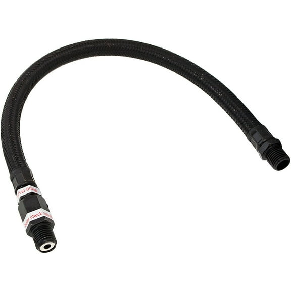 Vixen Horns Stainless Steel Air Compressor Braided Leader Hose with Check Valve 1/4" NPT Male to 1/4" NPT Male 13inch Black VXA7330B