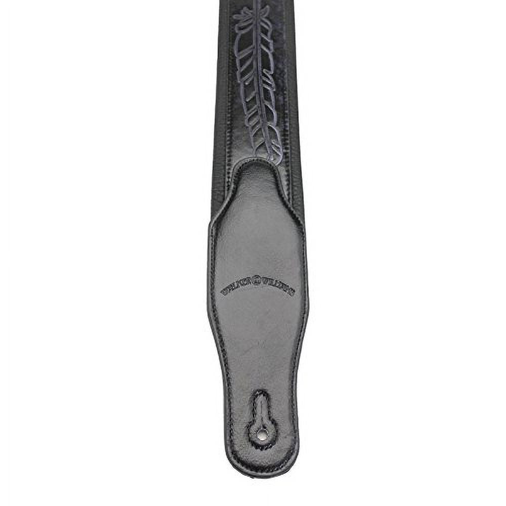 Walker & Williams GB-136 Black Feather Padded Guitar Strap