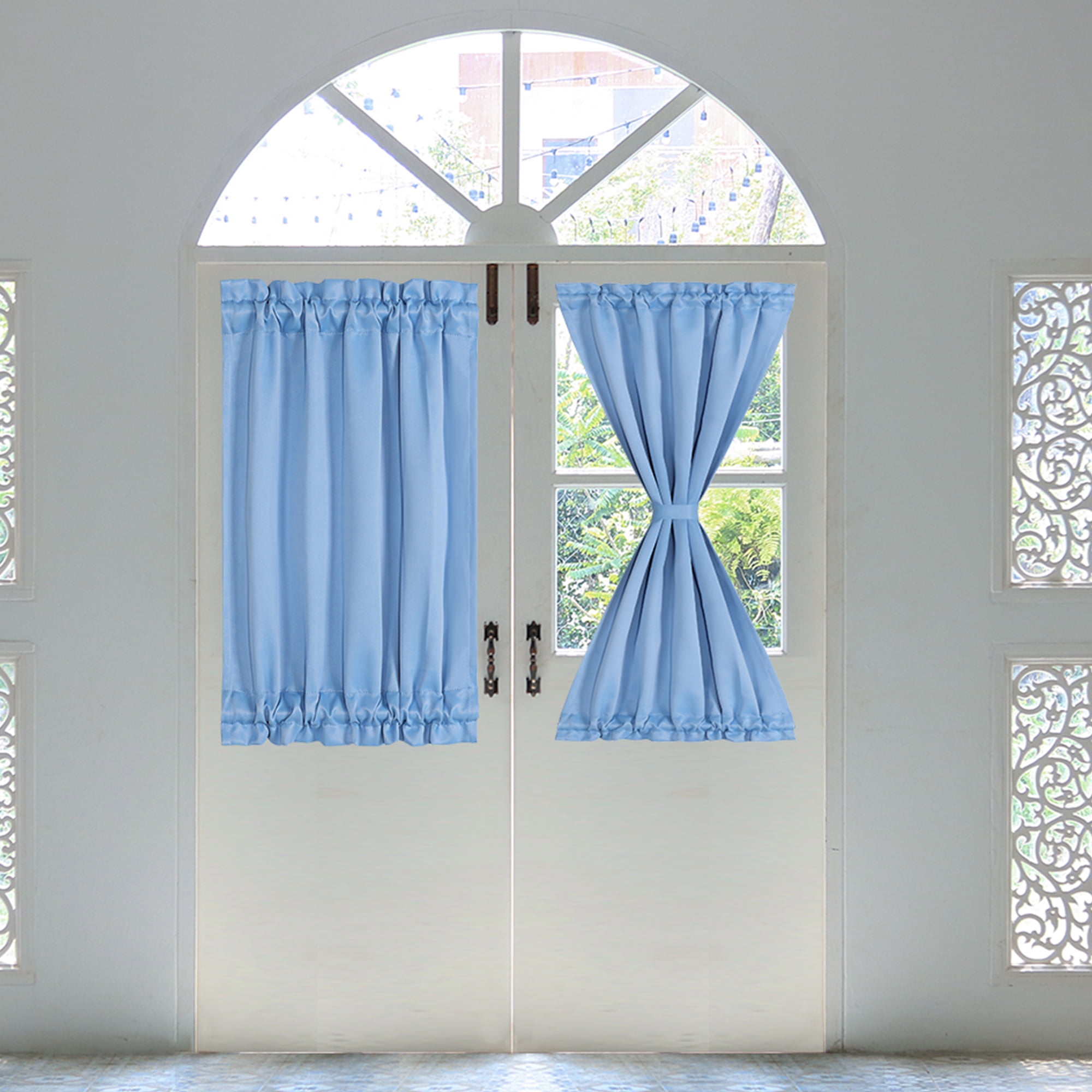 French Door Curtains Thermal Insulated Blackout Curtain Door Window