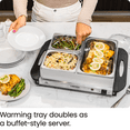 thumbnail image 6 of Open Box Chefman Electric Buffet Server + Warming Tray 14" x 14" w/ Adjustable Temp - Stainless Steel, New, 6 of 9