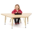 thumbnail image 2 of Trapezoid Activity Tables - 30" X 60", E-height - Maple/Maple/Camel, 2 of 2