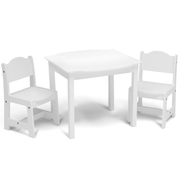 Delta Children Newport Table and 2 Chair Set, White