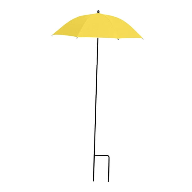 Sombrilla para plantas, tela de sombra, versátil, reutilizable, con estaca de tierra, bloqueador solar de 20 pulgadas Amarillo