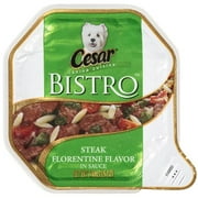 Cesar Canine Cuisine: Bistro Steak Florentine Flavor In Sauce Dog Food, 3.5 Oz.