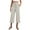 Beige, variant on Lovskoo Women's Summer 2024 Cotton Linen Palazzo Capri Pants Solid Color Loose High Waist Wide Leg Drawstring Elastic Waist Trouser Beige M