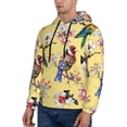 thumbnail image 3 of Sikiie Beautiful Bright Birds And Flowers Men's Hoodie, Essentials Hoodie, Sweatshirt, Pullover Hooded Sweatshirt for Men-Small, 3 of 7