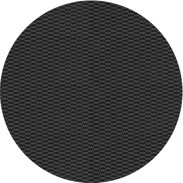 Ahgly Company Machine Washable Indoor Square Transitional Midnight Gray Area Rugs, 3' Square