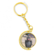thumbnail image 1 of Bulldog mascota fotografia Anillo de oro de metal llavero llavero, 1 of 3