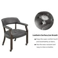 thumbnail image 3 of JESONVID Dining Chair with Casters, Captain's Chairs with Rollers Dinette Sets Poker Chairs with Wheels Kitchen Table Rolling Chairs High Back Chair On Caster(Grey 1533GY), 3 of 8