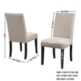thumbnail image 2 of Roundhill Furniture Nuevo 5-Piece Round Dining Set, Pedestal Dining Table with 4 Chairs, Tan, 2 of 12