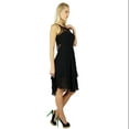 thumbnail image 4 of Bimba Women Exclusive Black Georgette Shift Dress Sheer Chick Prom Dress, 4 of 5