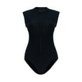 thumbnail image 2 of One Piece Swimsuit for Women Front Zipper High Waisted Slimming Bodycon Push Up Spring Suits for Surfing Water Sports, 2 of 9