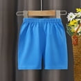 thumbnail image 2 of JUMEYU Baggy Cargo Shorts Kids Boys Toddler Boy Shorts Elastic Waist Boys Athletic Basketball Soccer Shorts Summer Pull-On Comfort for Playwear 2T 3T (Sky Blue,2-3 Years), 2 of 7