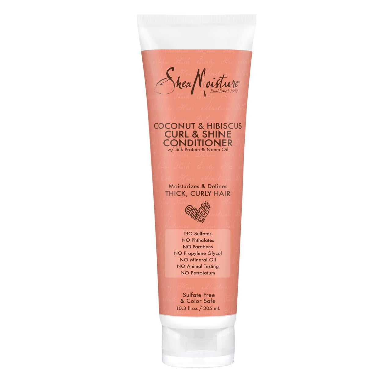 SheaMoisture Curl and Shine Conditioner Coconut and Hibiscus, 10.3 oz