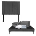 thumbnail image 1 of Box Base Cama Slim Matrimonial+Cabecera Argos Gris Carbon+Almohada 2Pack+Protector Cloud+Sabanas Softy+Edredon Homy, 1 of 8
