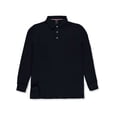 thumbnail image 2 of French Toast Men's L/S Pique Polo Shirt Color: navy Size: s, 2 of 2