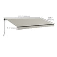 thumbnail image 3 of Outsunny 15' x 10' Patio Retractable Awning Sunshade Shelter, Light Grey, 3 of 10