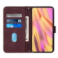 thumbnail image 3 of Embossed Wallet Case for Samsung Galaxy S23 Ultra, Magnetic Clasp Card Slots Holder Luxury Business PU Leather Flip Folio Cover with Kickstand Wireless Charging Case,Winered, 3 of 6