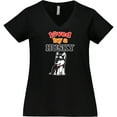 thumbnail image 3 of Inktastic Siberian Husky Dog Gift Puppy Women's Plus Size V-Neck T-Shirt, 3 of 5