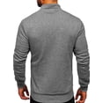 thumbnail image 4 of Langwyqu Spring Fall Men Long Sleeve Zipper Cardigan Hoodies With Pocket, 4 of 5