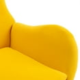 thumbnail image 4 of Velvet Rocking Chair, Small Rocking Chair Nursery, Mid-Century Modern Nursery Rocking Armchair With High Backrest and Padded Seat , Glider Chair for Nursery, Living Room, Bedroom, Yellow, 4 of 7