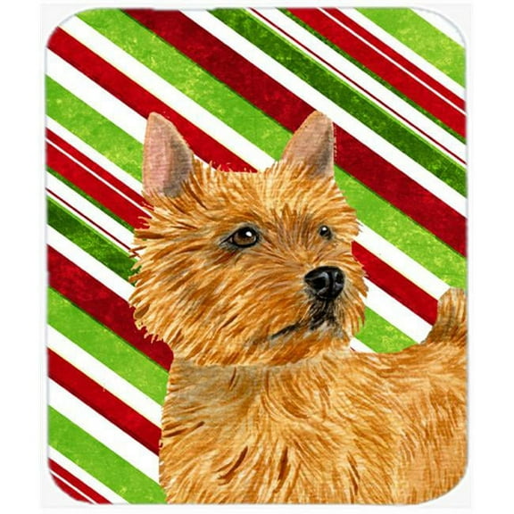 Norwich Terrier Candy Cane Holiday Christmas Mouse Pad, Hot Pad Or Trivet