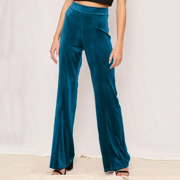 Women's Solid Color Mid Waist Pants Loose Straight Pocket Casual Trouser plus Pants plus Sizes Clothes for Women Woman Pants plus Trousers Pants for Women Pants Women Stretchy Women Dress Pants for