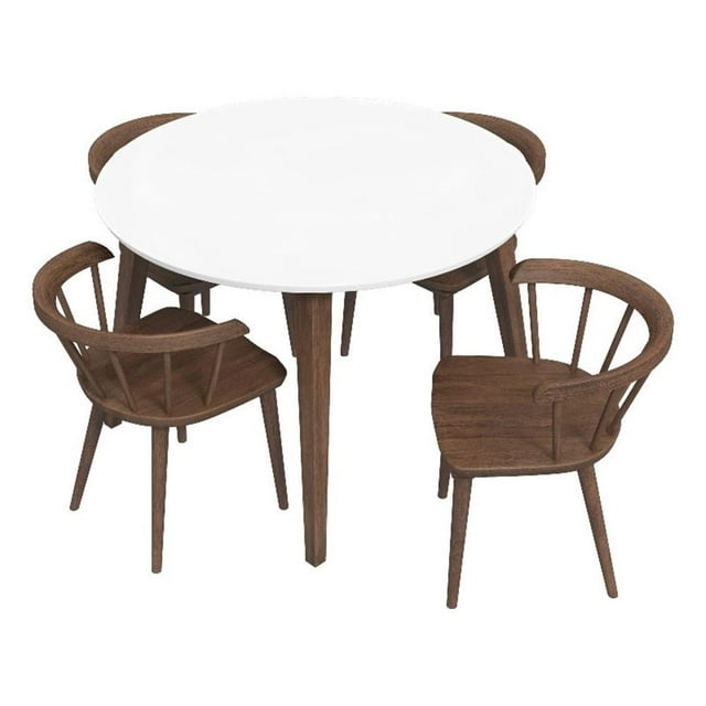 Elvira Table et Chaises de Cuisine Moderne du Milieu du Siècle pour 4