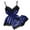 Navy, variant on Womens Pajama Sets Women V-Neck Eyelash Lace Stain Camisole Pajamas Bowknot Shorts Set Shorts for Women