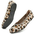 thumbnail image 4 of DADAWEN Women's Ballerina Flats Round Toe Textile Dress Shoes Comfortable Leopard 7US, 4 of 6