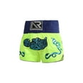 thumbnail image 6 of Raenseen Kids Boys Boxer Shorts Patchwork Metallic Embroidery Wide Waistband Side Slit Boxing B Fluorescent Green XS, 6 of 9