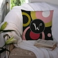 thumbnail image 3 of Carolines Treasures AM1001-WPW1414 Monogram - Retro in Black Decorative   Canvas Fabric Pillow AM1001 14Hx14W multicolor, 3 of 4