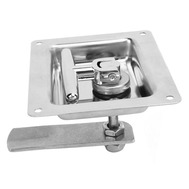 Pestillo De Caja De Herramientas, Pestillo Plegable Con En T, Duradero, Altamente Pulido, Instalación Sencilla Para Vehículos Recreativos, Camiones, Remolques, Móviles
