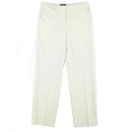 Tommy Hilfiger Women's Khaki Flat Front Trouser Pants (6, Tan)