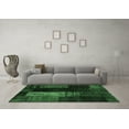 thumbnail image 3 of Ahgly Company Indoor Square Patchwork Emerald Green Transitional Area Rugs, 7' Square, 3 of 4