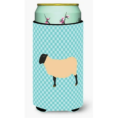 

Suffolk Sheep Blue Check Tall Boy Beverage Insulator Hugger