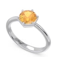 thumbnail image 2 of 2.00 Ct Round Cut Citrine Gemstone Beautiful Solitaire Wedding Ring for Women Solid 14K White Gold Size 10 by Diamond Capitals, 2 of 8