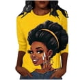 thumbnail image 2 of Xuyuer Black History Shirts Women Black History Month T-Shirt Print Round Neck Casual And Loose Tee Tops African American Shirts, 2 of 5