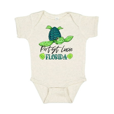 

Inktastic Port St. Lucie Florida Happy Sea Turtle Gift Baby Boy or Baby Girl Bodysuit