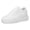 White, variant on Couple PU Platform Slip On Sneakers Hidden Height Increase Cushioned Sole Daily Outdoor Leisure Footwear