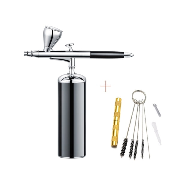Upgraded Auto Mini Airbrush Kit with Compressor 0.3mm Nozzles Portable Handheld Single-Action Cordless Gun Set For Tattoo DIY ,Unique Blowing